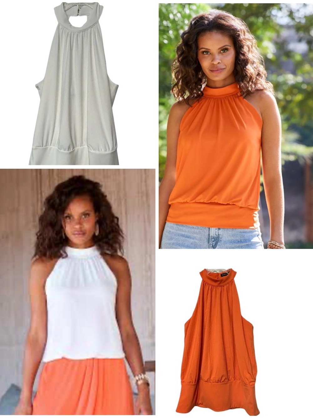 Boston Proper bundle Sleeveless High-Neck Blouson Tank halter Top bundle
